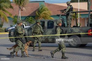 Mexican army troops patrol Cancun. (PHOTO: gettyimages.com)