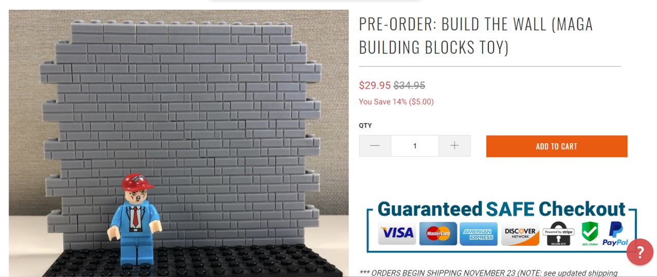 maga build the wall building blocks