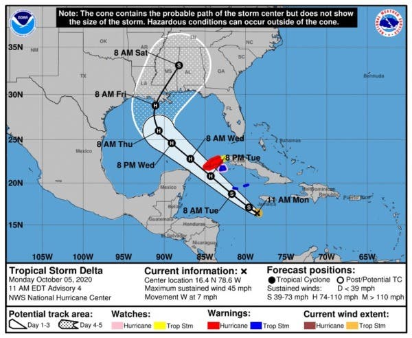 Gamma and Delta will join on top of the Yucatan Peninsula - The Yucatan ...