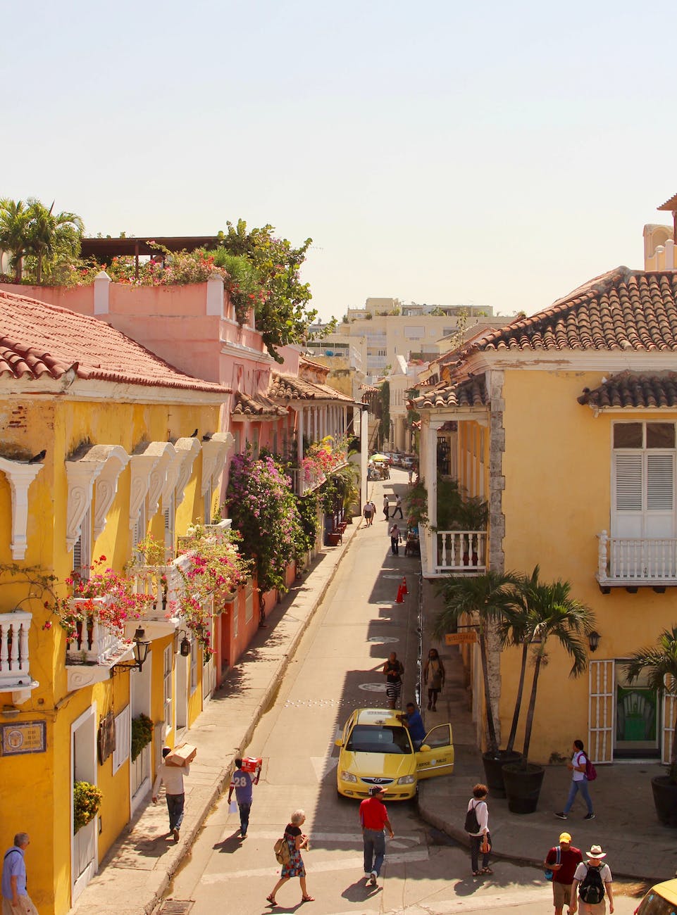 photo of yellow buildings