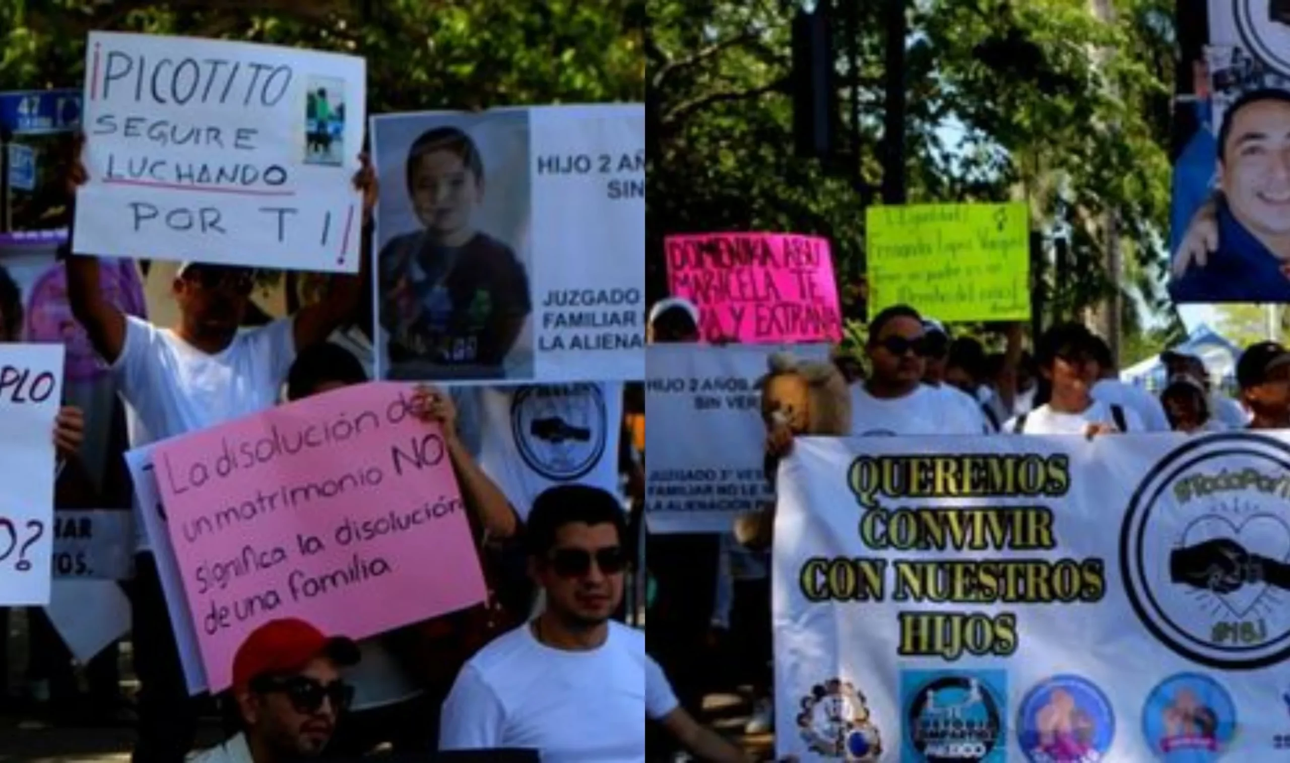 Dozens of fathers demonstrate in Yucatán to demand the right to see ...